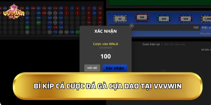 Bí kíp cá cược đá gà cựa dao tại VVVWin