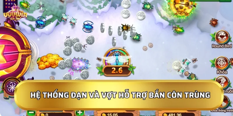 Hệ thống đạn và vợt hỗ trợ Bắn Côn Trùng